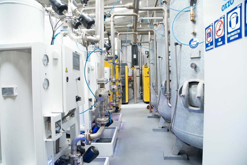 El sistema Oxymar 600 está fabricado con cubierta de acero estructural y cuenta con 12 líneas para la entrega de oxígeno.