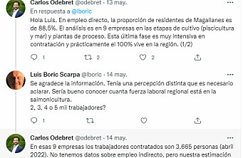 Padre del Presidente Boric debate en Twitter sobre empleo salmonicultor de Magallanes