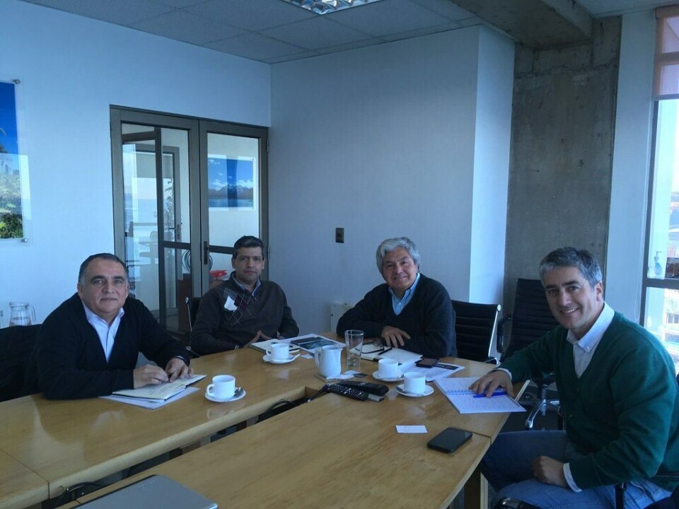Representantes del PEM Salmon, Corfo Los Lagos, SalmonChile e Intesal. Imagen, PEM Salmon.
