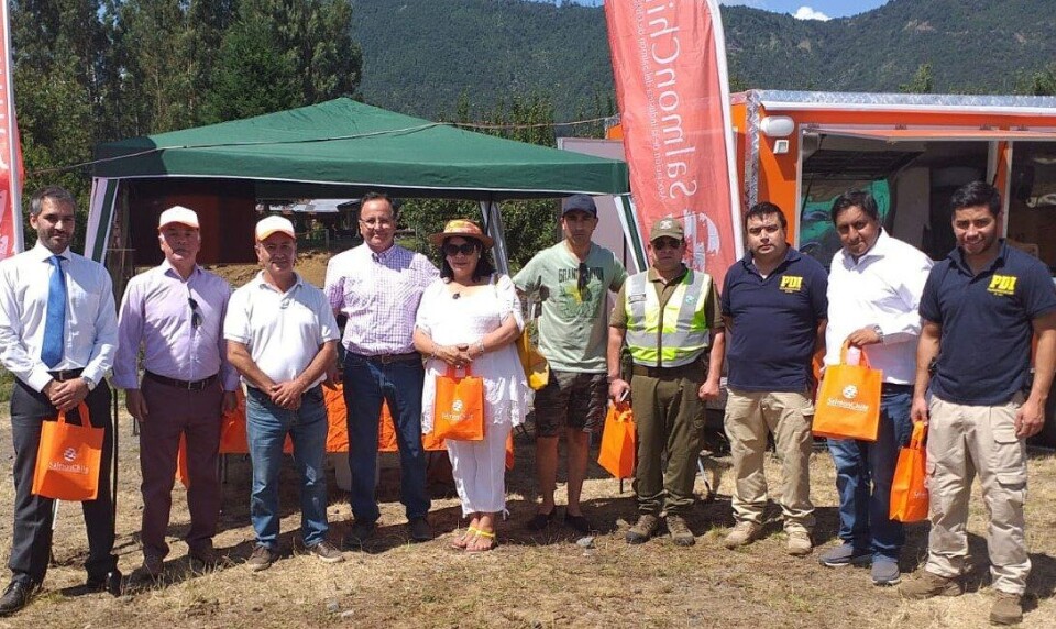 Empresas asociadas a Salmonchile se unieron a la celebración. Imagen: Salmonchile.
