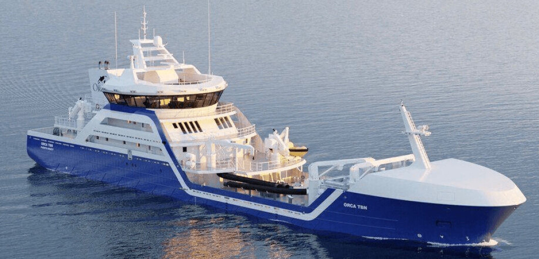 Nuevo wellboat de Naviera Orca llegará a Chile. Foto: Salmones Camanchaca. Nuevo wellboat de Naviera Orca llegará a Chile. Foto: Salmones Camanchaca.