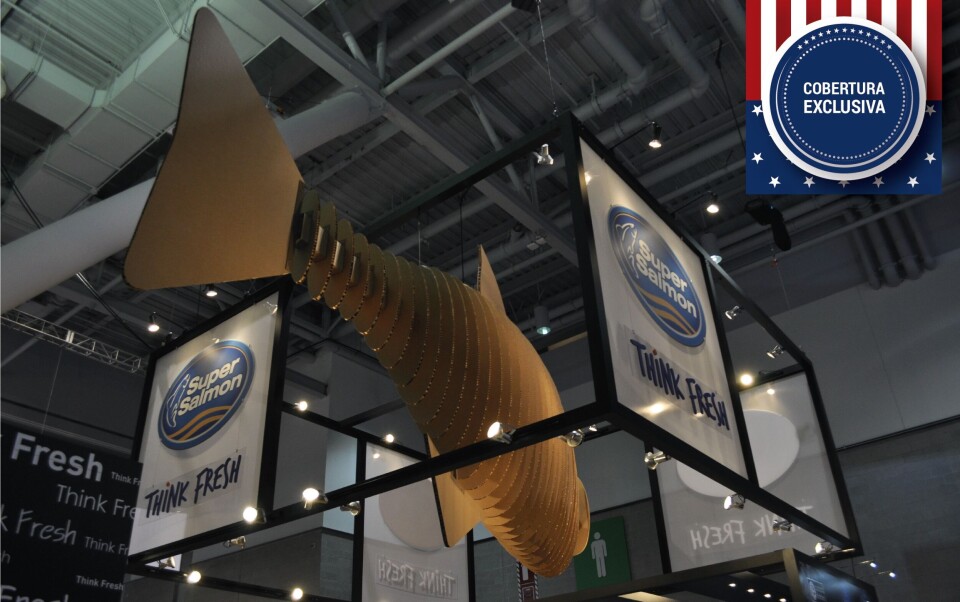 Stand de Super Salmon en Seafood Expo North America. Foto_ Daniella Balin, Salmonexpert.
