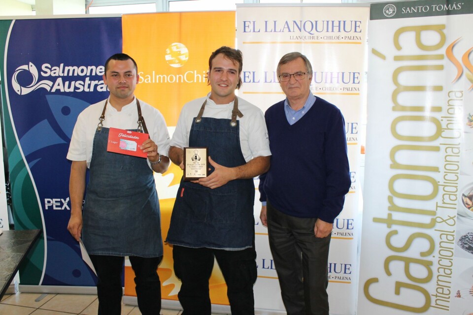 Proceso de premiación del concurso gastronómico. Foto: SalmonChile.