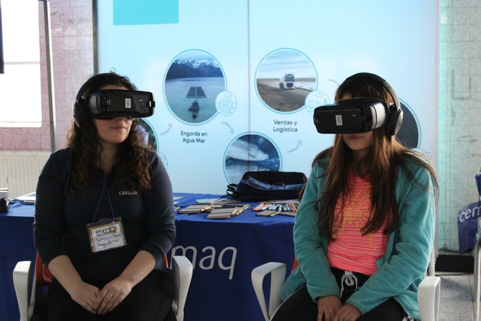 La industria del salmón está mostrando cómo opera en la Expo Magallanes. Foto: Asociación de Salmonicultores de Magallanes.