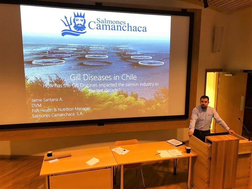 Jaime Santana, gerente de salud y nutrición de Salmones Camanchaca. Foto: Skretting Chile.