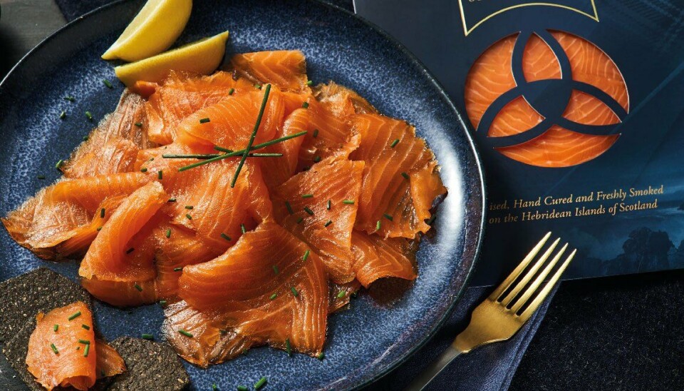 Salmón ahumado del productor Bakkafrost Scotland.