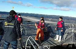 Sernapesca y Armada fiscalizan escape de peces en lago Llanquihue