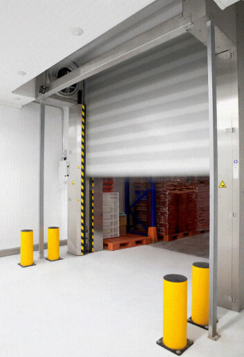 Los portones espiralados para cámaras de frío son estructuras de muy altas prestaciones. Imagen: Efaflex. Los portones espiralados para cámaras de frío son estructuras de muy altas prestaciones. Imagen: Efaflex.
