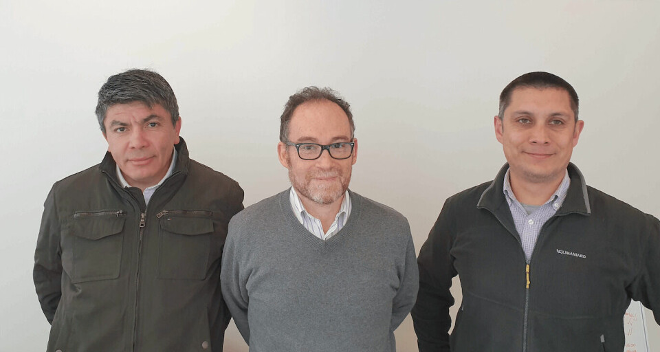Héctor Chocobar, Claudio Pavez y Patricio Contreras. Foto: Salmonexpert.