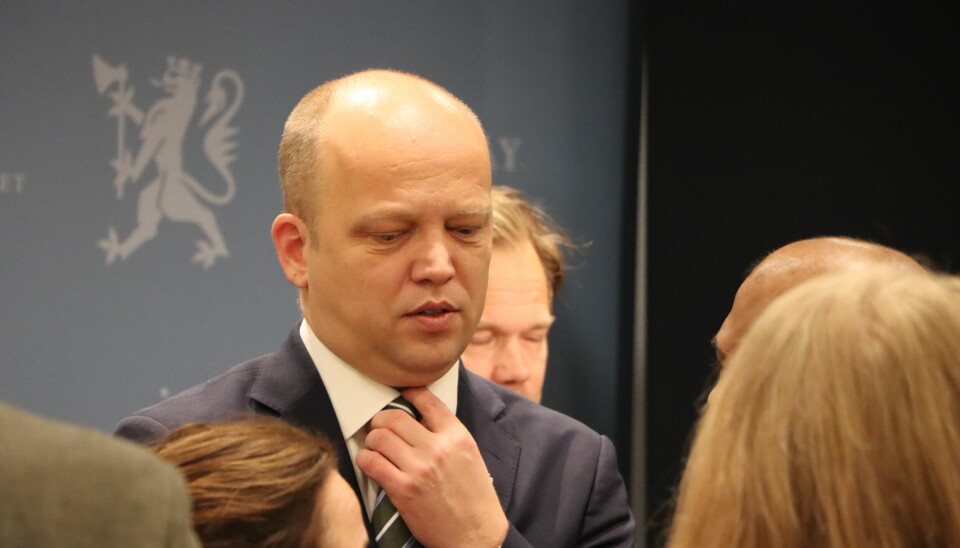 Ministro de Finanzas de Noruega, Trygve Slagsvold Vedum.