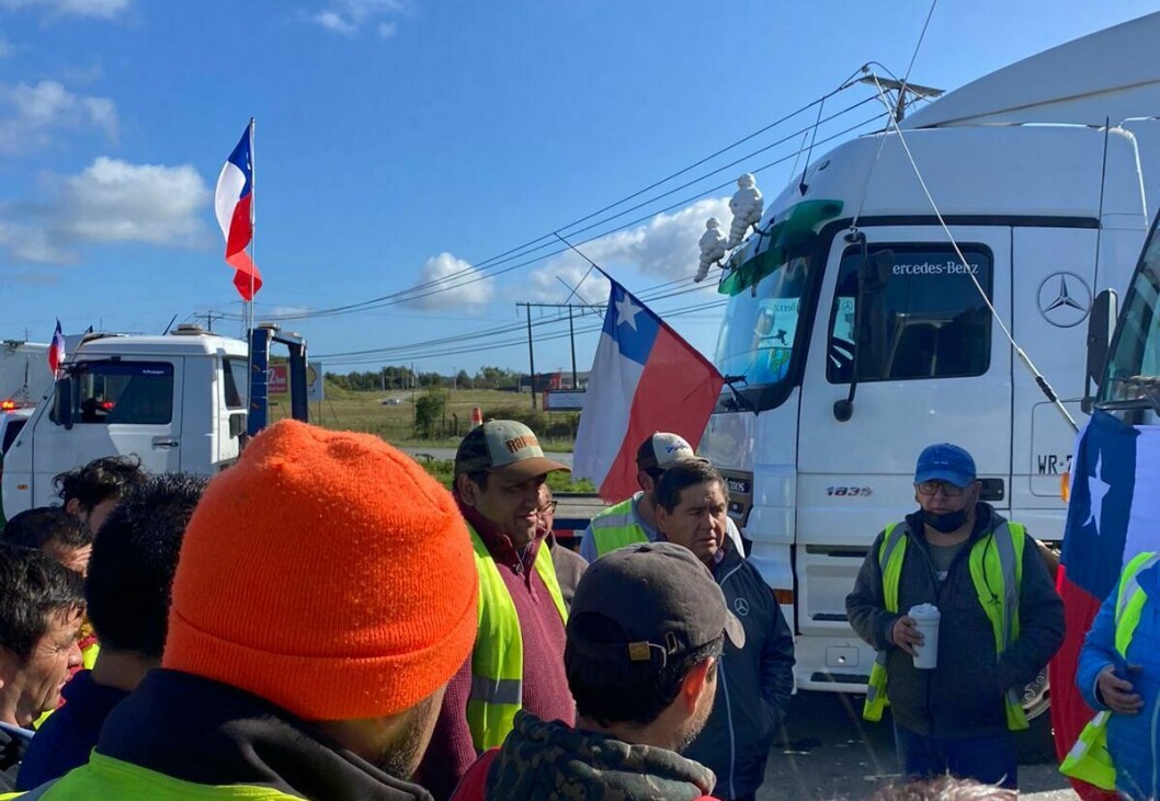 Paro de camioneros iniciándose este jueves temprano en Puerto Montt.