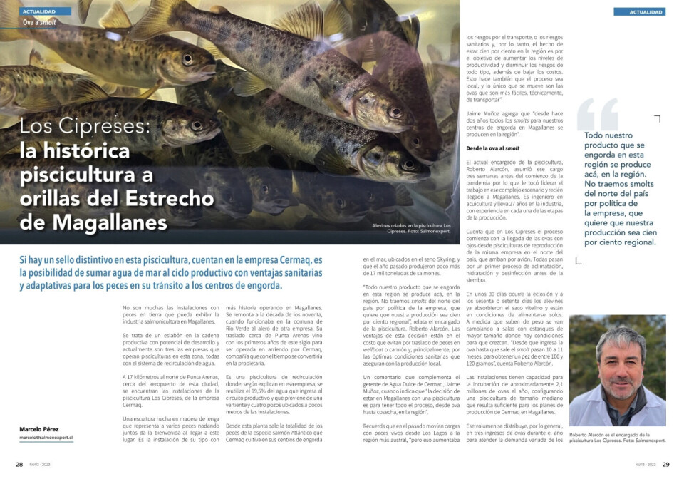 La histórica piscicultura a orillas del Estrecho de Magallanes