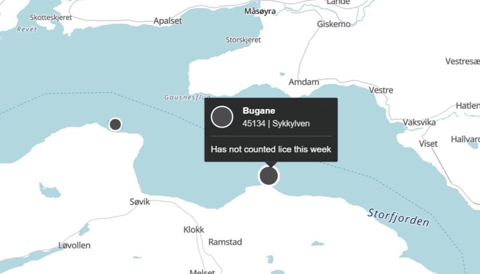 Mapa: Barentswatch.