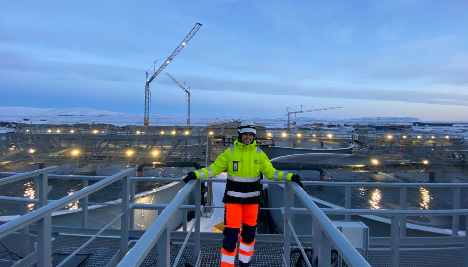Amelia Osk Hjalmarsdottir (25) trabaja para First Water en Islandia y es directora de planta para la piscicultura que se está construyendo.