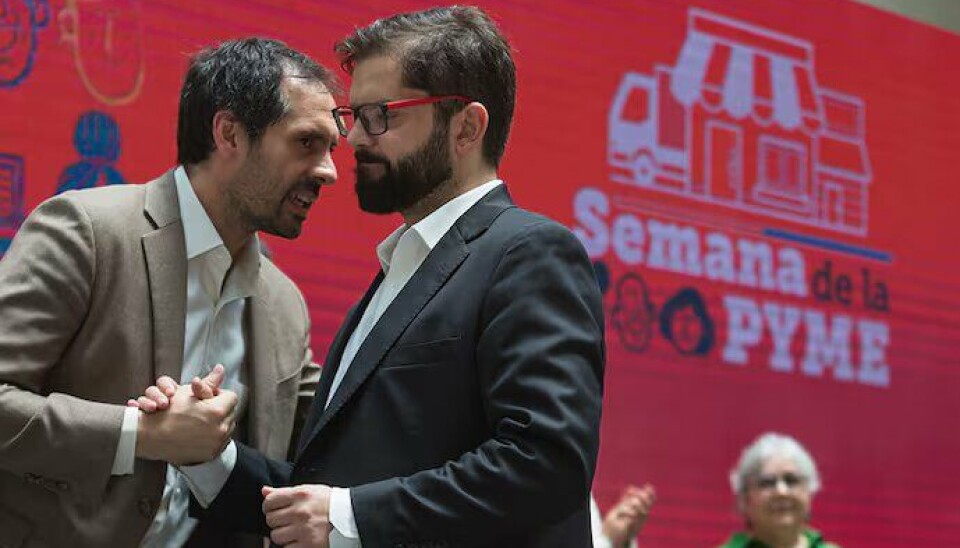 Ministro de Economía, Nicolás Grau, junto al Presidente Gabriel Boric.