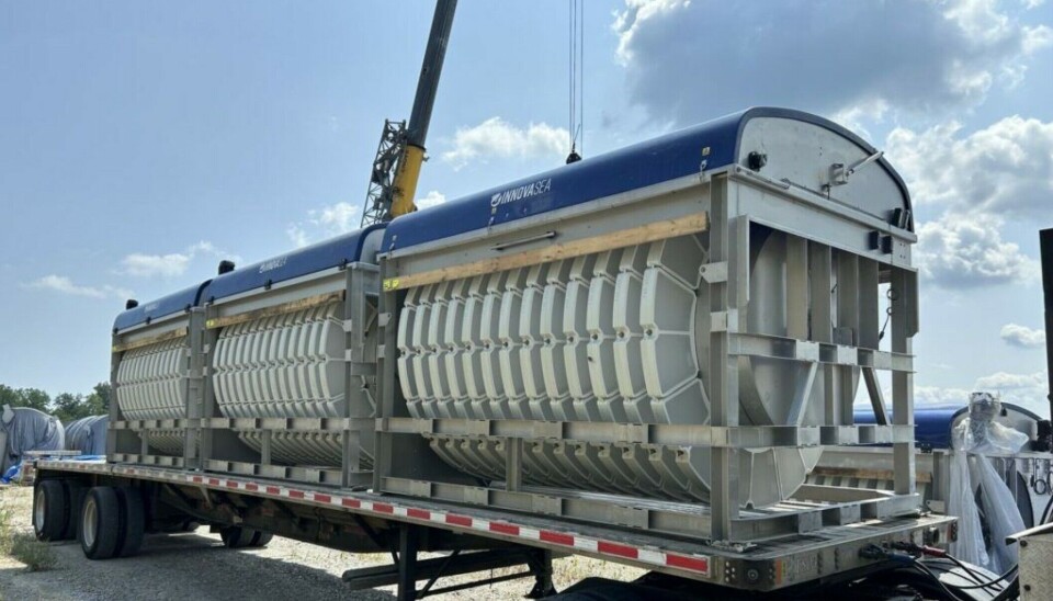 Algunos de los equipos RAS sin utilizar que se suministraron para el centro que AquaBounty planea construir en Pioneer, Ohio. Se subastarán el 4 de febrero.