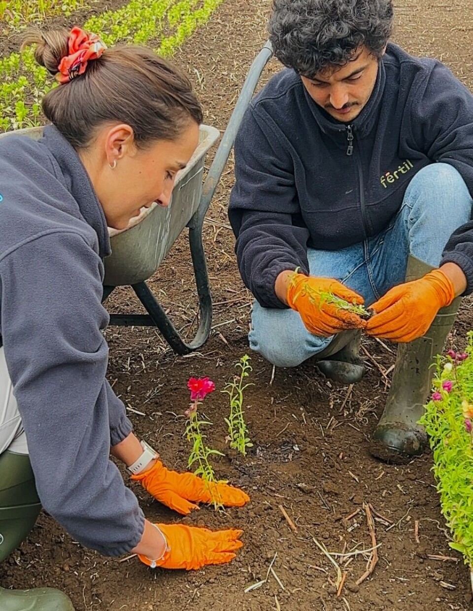 Maite Navarro, CEO y fundadora de Circular Solutions, y Germán Jara, gerente de Cooperativa Fértil.