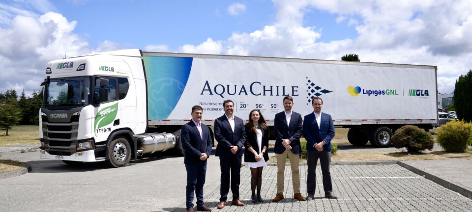 AquaChile realiza primera ruta Puerto Montt-Santiago con su nueva flota de camiones a GNL