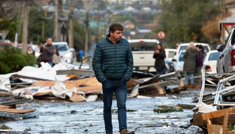 Efectos del tornado en Puerto Varas. Agencia Uno - Felipe Constanzo.