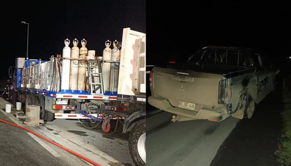 Camión cargado de alevines de salmón colisiona en acceso norte a Llanquihue