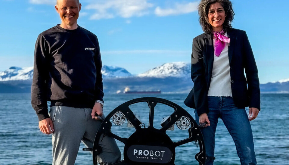 El fundador de Probotic, Mikkel Pedersen, y la directora ejecutiva de ND, Michelle Opshaug.