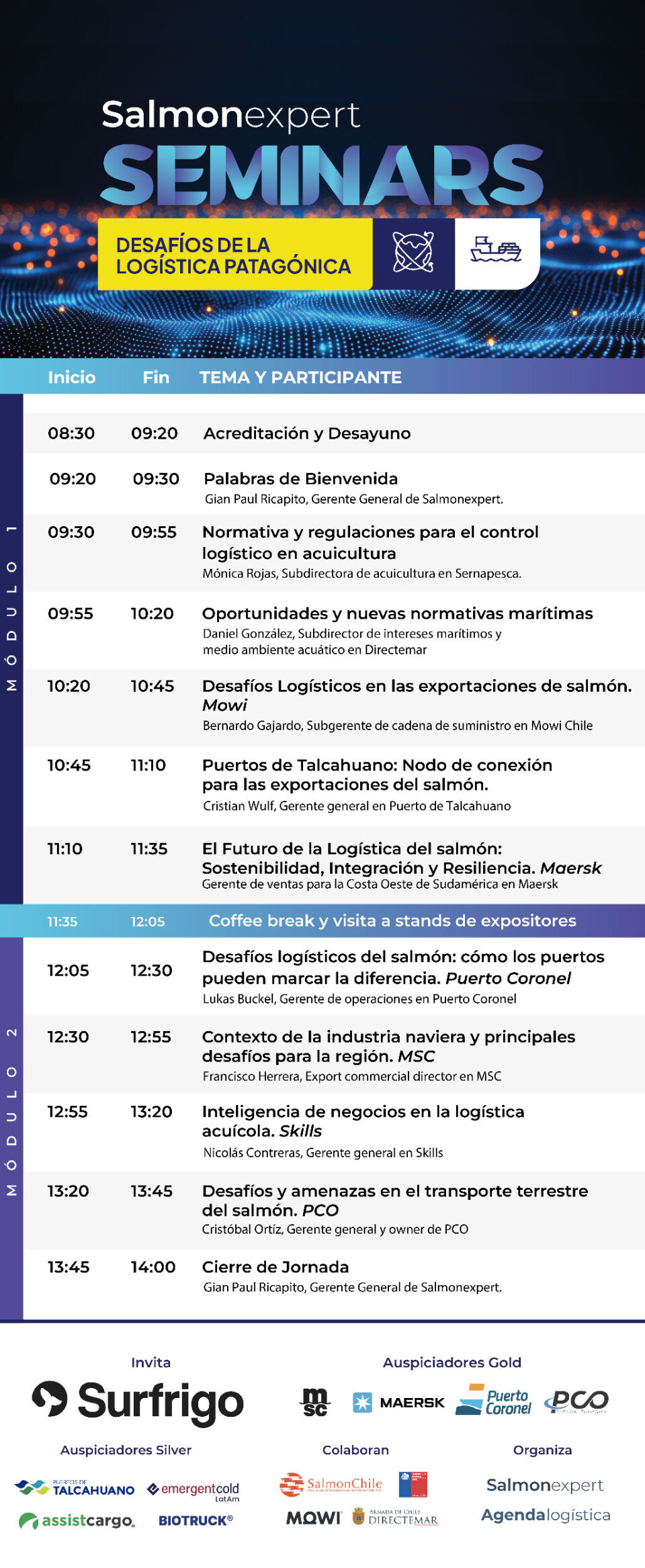 Revisa la programación y súmate a Salmonexpert Seminars: Desafíos de la Logística Patagónica