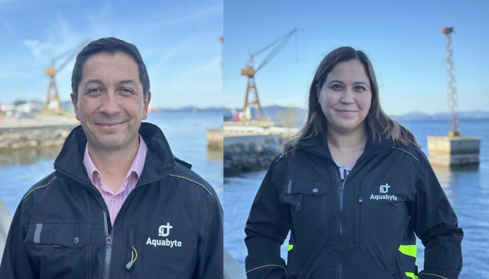 Ignacio Oñate, Country Manager de Aquabyte Chile, junto a Karina Gajardo, quien es la nueva Gerente Senior de Ventas.
