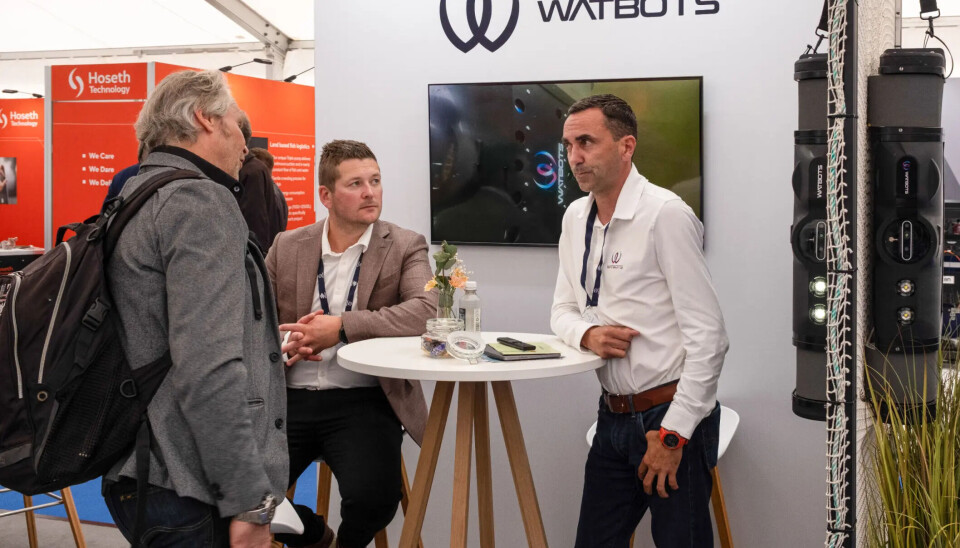 Mucha gente quería hablar con Watbots durante la feria Aqua Nor.