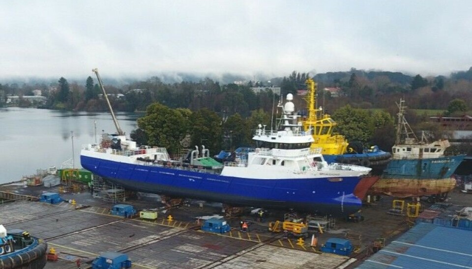 Asenav repara en sólo siete días el wellboat más grande de Naviera Orca
