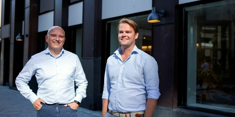 El director financiero de Columbi Salmon, Kolbjørn Giskeødegård (izquierda), junto con el director ejecutivo Anders Hagen. Foto: Columbi Salmon.