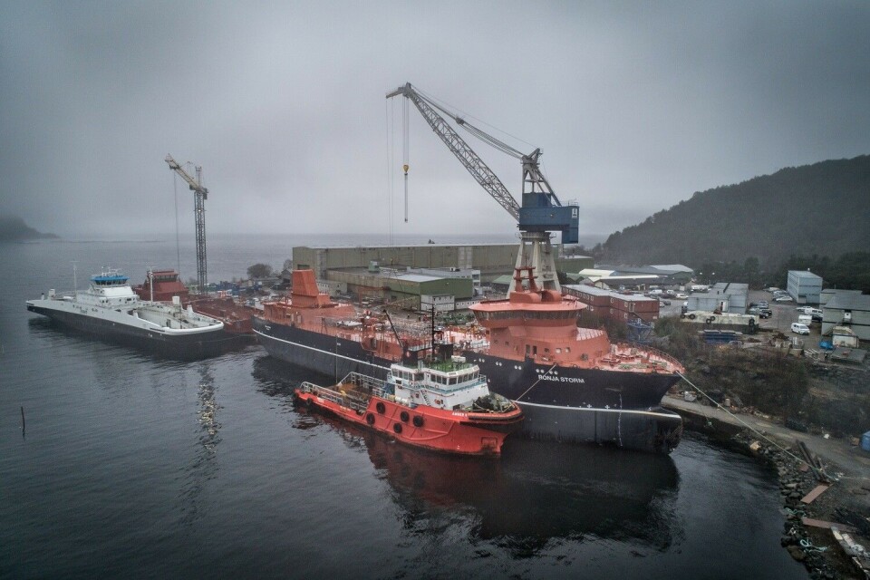 La construcción del casco del Ronja Storm fue completada en Turquía. Foto: David Zadig.